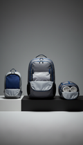 Streamlined athletic backpack with functional compartments