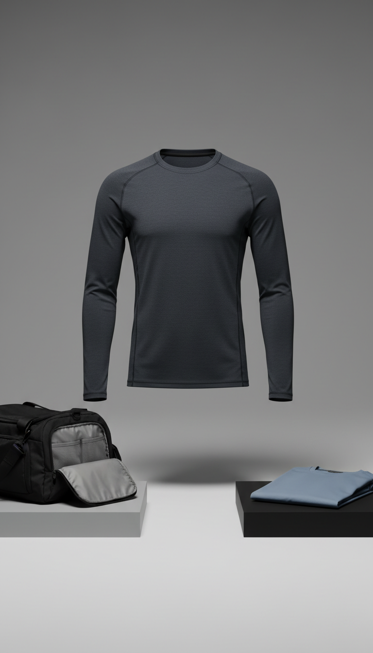 Fitted moisture-wicking top for city training